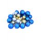 Набор шаров S210 32 шт (синий, серебро, золото)