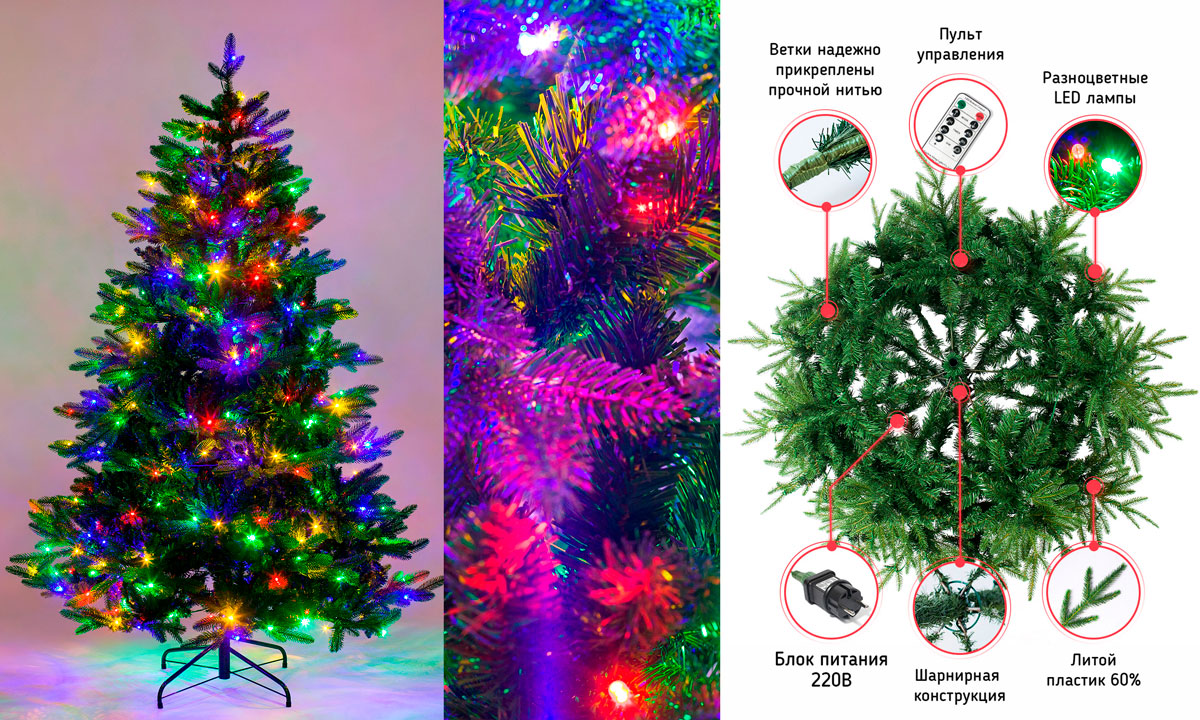 искусственные елки со светодиодами
